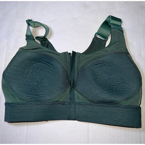 Outdoor Voices SportsBra Size XS Green Tech Sweat Zip Front Workout Yoga Gym EUC - Picture 10 of 13